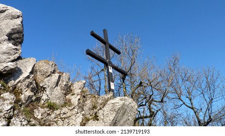 Slovakia Cross On Zaruby Mountain, Little Carpathians