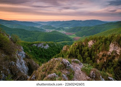 Slovakia - Muranska planina, green mountain landscape. Discover the beauty of the spring landscape