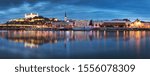 Slovakia - Panorama of Bratislava skyline with castle