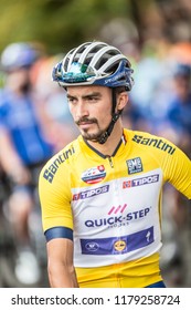 Slovakia Ruzomberok September 14, 2018 - Julian Alaphilippe Leads At The Start Of The Second Stage Of The Tour De Slovakia.