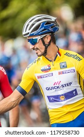 Slovakia Ruzomberok September 14, 2018 - Julian Alaphilippe Leads At The Start Of The Second Stage Of The Tour De Slovakia.