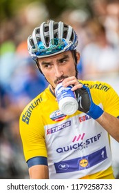 Slovakia Ruzomberok September 14, 2018 - Julian Alaphilippe Leads At The Start Of The Second Stage Of The Tour De Slovakia.