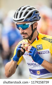 Slovakia Ruzomberok September 14, 2018 - Julian Alaphilippe Leads At The Start Of The Second Stage Of The Tour De Slovakia.