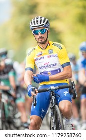 Slovakia Ruzomberok September 14, 2018 - Julian Alaphilippe Leads At The Start Of The Second Stage Of The Tour De Slovakia.