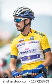 Slovakia Ruzomberok September 14, 2018 - Julian Alaphilippe Leads At The Start Of The Second Stage Of The Tour De Slovakia.