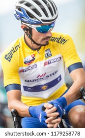 Slovakia Ruzomberok September 14, 2018 - Julian Alaphilippe Leads At The Start Of The Second Stage Of The Tour De Slovakia.