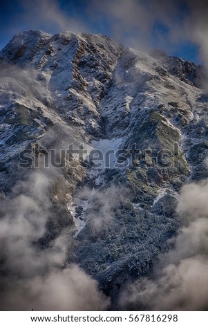 Foto Bild Morgennebel im Hochgebirge