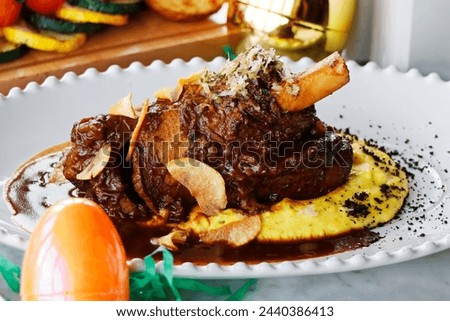 slow braised lamb shank with creamy polenta easter special italian food