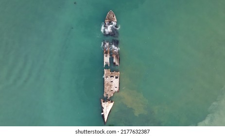 Slow Exposure Photo Of Cement Ship In Santa Cruz