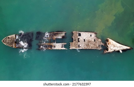 Slow Exposure Photo Of Cement Ship In Santa Cruz