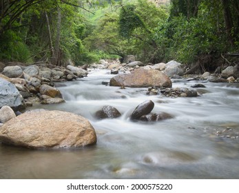 Slow Motion Of River And Forest In Podocarpus National Park, Ecuador.