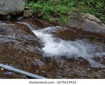 Slow Motion of Tiny Waterfall