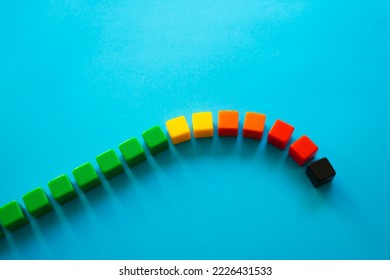 Slowdown and decline in progress. Change of trend to negative. Worsening forecast. Analysis and monitoring. Stop. Withering. Resuscitation, restart of work. Out of order, broken.