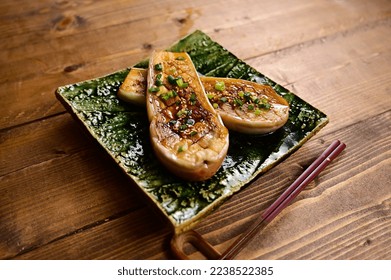 Slowly baked white eggplant tenderized - Shutterstock ID 2238522385