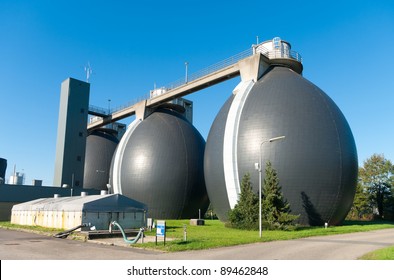 sludge digestion installation on a waste water plant. Here is methane produced and used for the energy supply for the plant