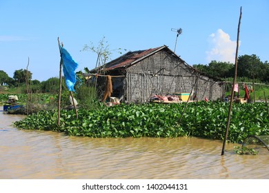 The Slum In Tone Sap Near Siem Reap In Cambodia