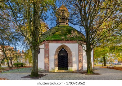 SLUPSK, POMERANIAN PROVINCE / POLAND - OCTOBER 29, 2019: 15th Cent. St. George Hospital Chapel.