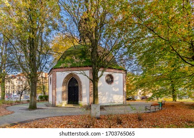 SLUPSK, POMERANIAN PROVINCE / POLAND - OCTOBER 29, 2019: 15th Cent. St. George Hospital Chapel.