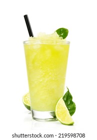 Slush Ice Cocktail With Lime