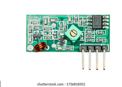 Small 433MHz UHF Radio Receiver Module Isolated on White Background - Shutterstock ID 1736818352