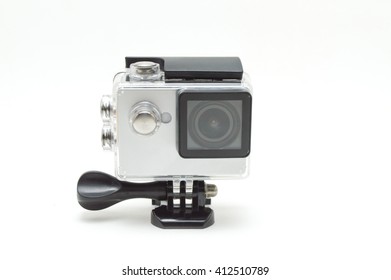 Small action camera in a protective case