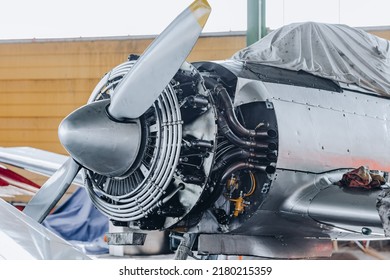 A Small Aircraft Under Repair