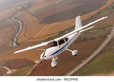 Small Airplane Flying