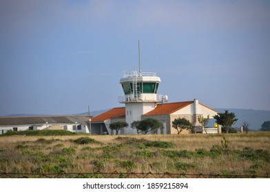 Small Airport Communication Tower On Island Losinj, Croatia. 