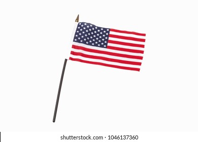 A Small American Flag In The Studio