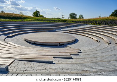 Small Ancient Roman Amphitheatre In The Park 