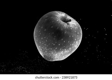 Small apple in see trough water closeup - Powered by Shutterstock