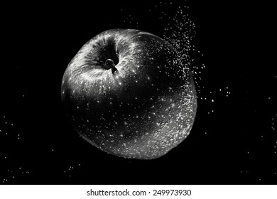 Small apple in see trough water closeup - Powered by Shutterstock