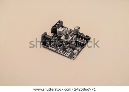 A small audio amplifier board used as DIY material for the electronics hobbyist.