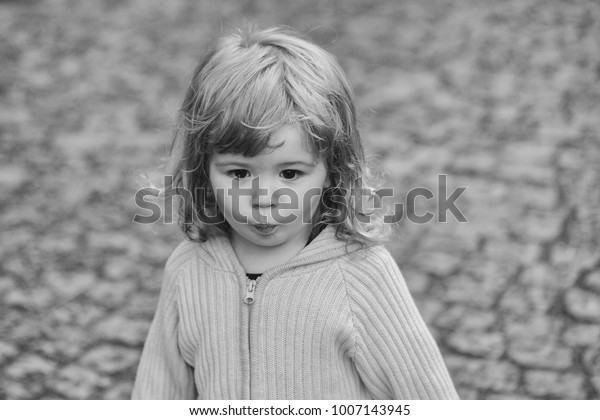 Small Baby Boy Long Blonde Curly Stock Photo Edit Now 1007143945