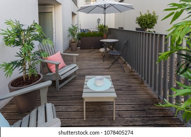 Small Balcony In Middle Of Apartment Complex