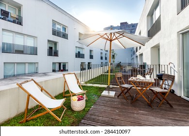 Small Balcony In Middle Of Apartment Complex