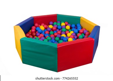 Small ball pit isolated on white background.