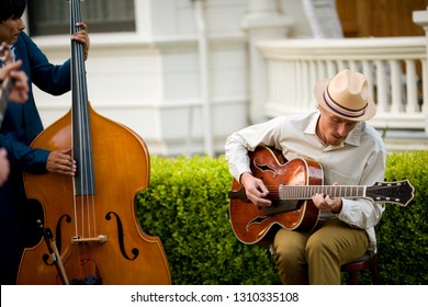 Small Band Playing Outside