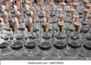 Small Batch Gin Production Distillate Bottles