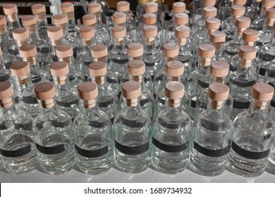 Small Batch Gin Production Distillate Bottles