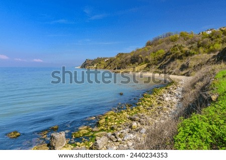 small beach and cove on Yalova coast of Marmara sea (Koru, Cinarcik, Turkey)