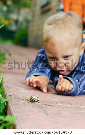 Similar – Image, Stock Photo Child holding two snail shells in her hand