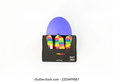 Small Black Box Of Colourful Panty Liners