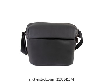 Small Black Shoulder Bag Isolated On White Background