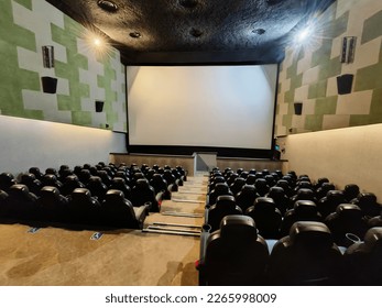 small boutique cinema theatre hall with dolby surround sound 100 seater