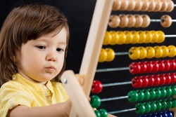 kids learning numbers, abacus calculation People Images | Creative Market