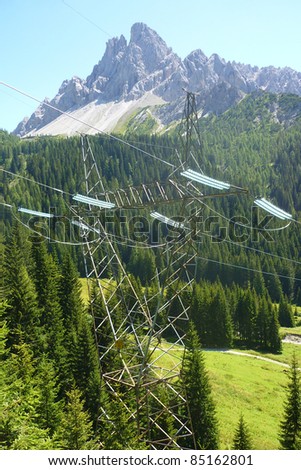 Similar – Foto Bild Coniferous forest in the alps