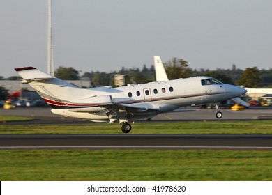 Small Business Jet Taking Off From The Runway