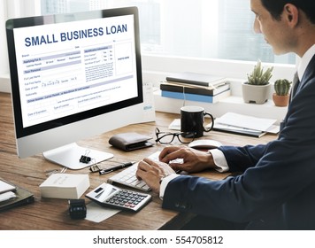 Small Business Loan Form Financial Concept