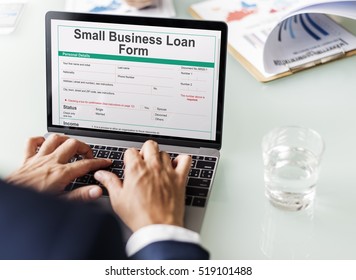 Small Business Loan Form Ownership Concept